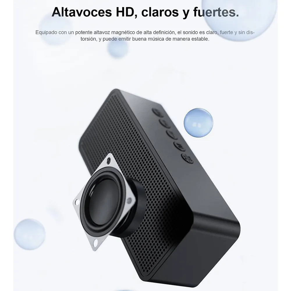 Bocina bluetooth con despertador