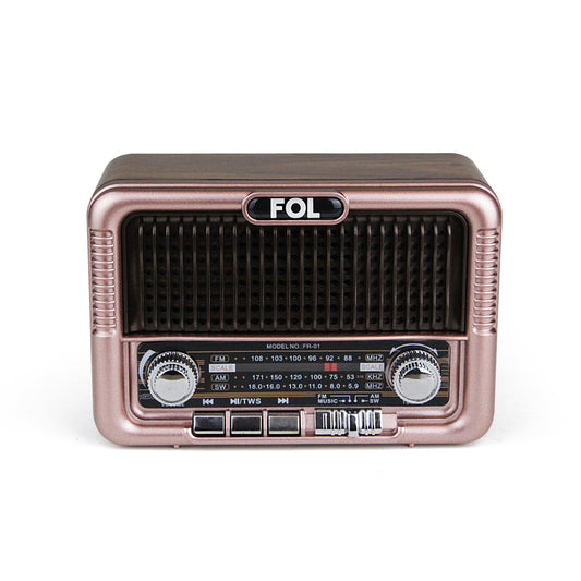 Bocina Fol Vintage tipo Radio AM y FM sintonizador