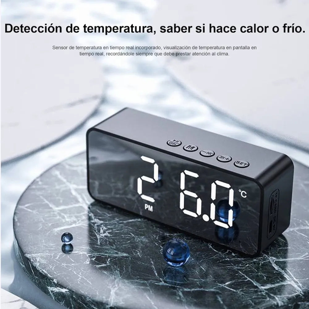 Bocina bluetooth con despertador