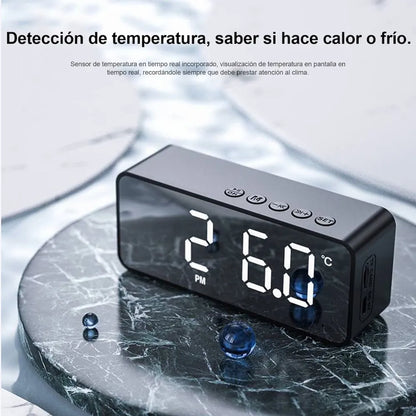 Bocina bluetooth con despertador